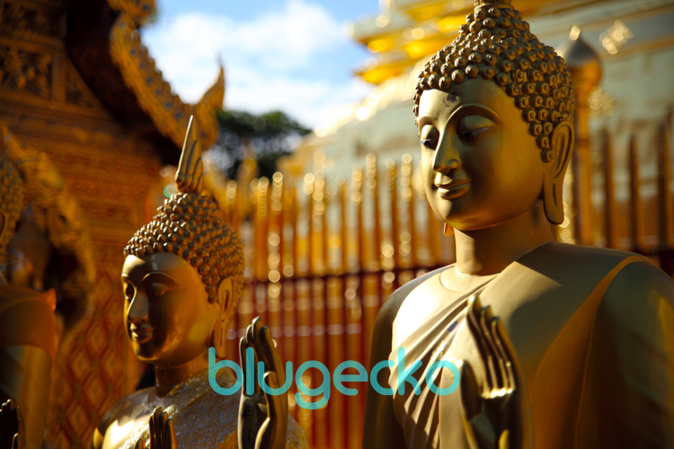 Standding Buddhas at Doi Suthep Temple